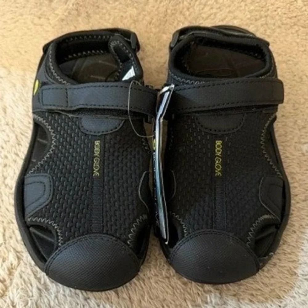 Body Glove Kids River Sandal Black Yellow Youth Size 3Y Shoes Waterproof New